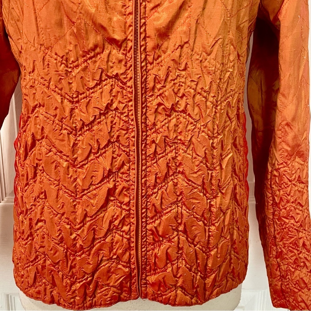 Vintage UBU satin Colorful Patterned Women's reversible zip jacket - Picture 9 of 11